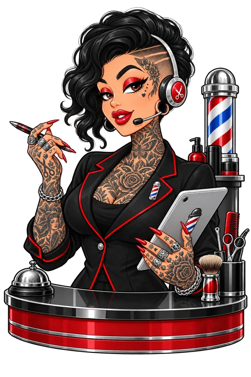 Angela, wirtualna recepcjonistka AI dla barbershopu